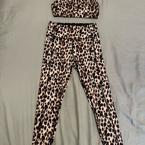 Victoria's Secret Brown and Black Leopard Print Leggings